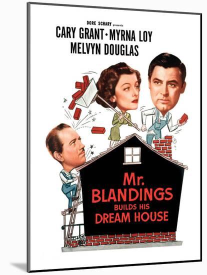 Mr. Blandings Builds His Dream House, Melvyn Douglas, Myrna Loy, Cary Grant, 1948-null-Mounted Photo