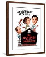 Mr. Blandings Builds His Dream House, Melvyn Douglas, Myrna Loy, Cary Grant, 1948-null-Framed Photo