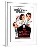 Mr. Blandings Builds His Dream House, Melvyn Douglas, Myrna Loy, Cary Grant, 1948-null-Framed Photo