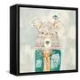 Mr. Bolo Bear-Natalie Timbrook-Framed Stretched Canvas