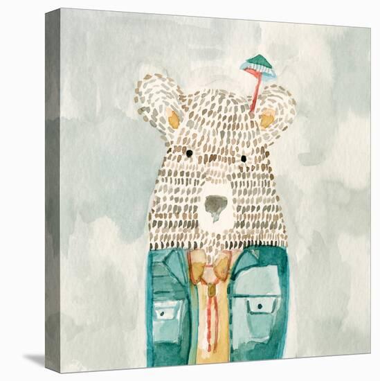 Mr. Bolo Bear-Natalie Timbrook-Stretched Canvas