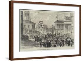 Mr Bright at Birmingham, Reception at the Town Council House-null-Framed Giclee Print