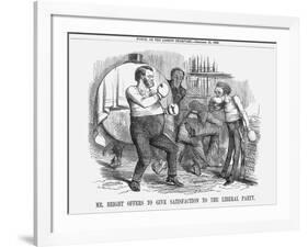 Mr. Bright Offers to Give Satisfaction to the Liberal Party, 1858-null-Framed Giclee Print