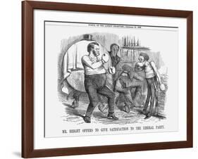 Mr. Bright Offers to Give Satisfaction to the Liberal Party, 1858-null-Framed Giclee Print
