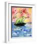 Mr Bullfrog with Firefly-sylvia pimental-Framed Art Print