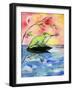 Mr Bullfrog With Firefly-sylvia pimental-Framed Art Print