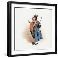 Mr. Bumble, Illustration from 'Character Sketches from Charles Dickens', C.1890 (Colour Litho)-Joseph Clayton Clarke-Framed Giclee Print