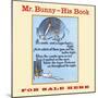 Mr. Bunny-His Book, For Sale Here-W.H. Fry-Mounted Art Print