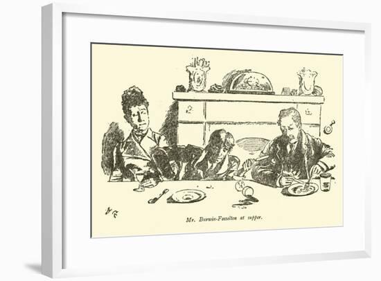 Mr Burwin-Fosselton at Supper-Weedon Grossmith-Framed Giclee Print