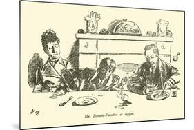 Mr Burwin-Fosselton at Supper-Weedon Grossmith-Mounted Giclee Print