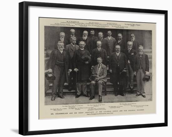 Mr Chamberlain and His Chief Assistants at the Colonial Office and the Colonial Premiers-null-Framed Giclee Print