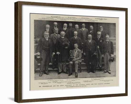 Mr Chamberlain and His Chief Assistants at the Colonial Office and the Colonial Premiers-null-Framed Giclee Print