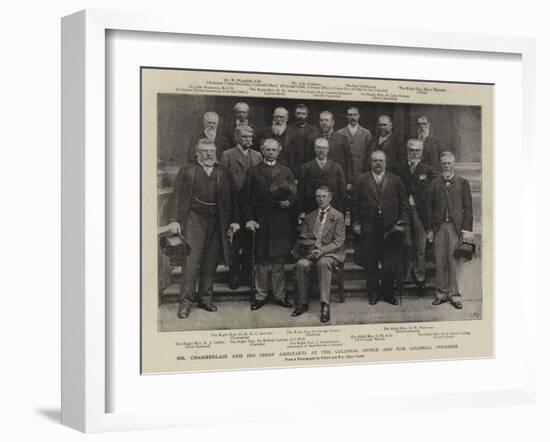 Mr Chamberlain and His Chief Assistants at the Colonial Office and the Colonial Premiers-null-Framed Giclee Print
