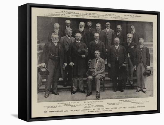 Mr Chamberlain and His Chief Assistants at the Colonial Office and the Colonial Premiers-null-Framed Stretched Canvas