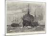 Mr Chamberlain's Departure for South Africa, H M S Good Hope Passing Out of Portsmouth Harbour-Charles Edward Dixon-Mounted Giclee Print