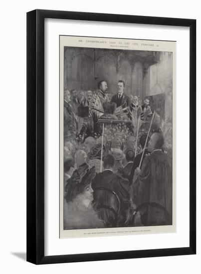 Mr Chamberlain's Visit to the City, 13 February-Henry Charles Seppings Wright-Framed Giclee Print