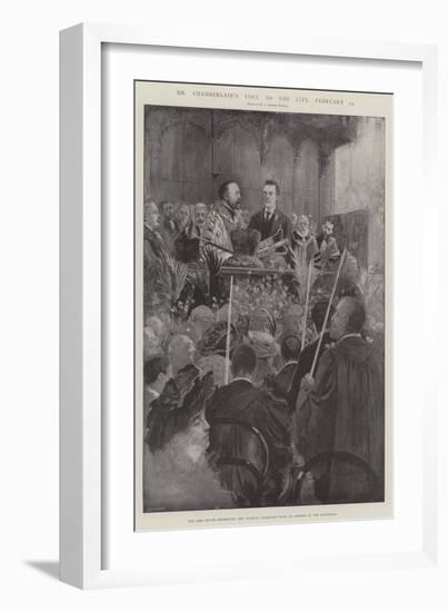 Mr Chamberlain's Visit to the City, 13 February-Henry Charles Seppings Wright-Framed Giclee Print