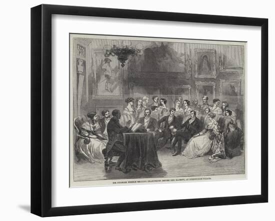 Mr Charles Kemble Reading Shakespeare before Her Majesty, at Buckingham Palace-null-Framed Giclee Print