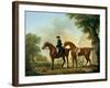 Mr. Crewe's Hunters with a Groom Near a Wooden Barn-George Stubbs-Framed Giclee Print