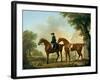 Mr. Crewe's Hunters with a Groom Near a Wooden Barn-George Stubbs-Framed Giclee Print