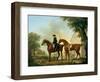 Mr. Crewe's Hunters with a Groom Near a Wooden Barn-George Stubbs-Framed Giclee Print