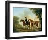 Mr. Crewe's Hunters with a Groom Near a Wooden Barn-George Stubbs-Framed Giclee Print