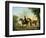 Mr. Crewe's Hunters with a Groom Near a Wooden Barn-George Stubbs-Framed Giclee Print