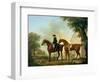 Mr. Crewe's Hunters with a Groom Near a Wooden Barn-George Stubbs-Framed Giclee Print