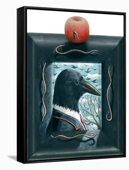 Mr Crow-PJ Crook-Framed Stretched Canvas