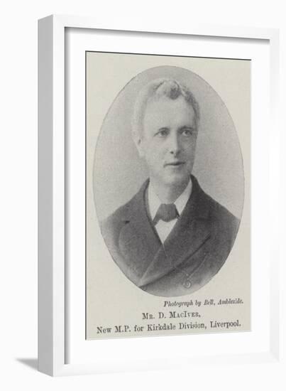 Mr D Maciver, New Mp for Kirkdale Division, Liverpool-null-Framed Giclee Print
