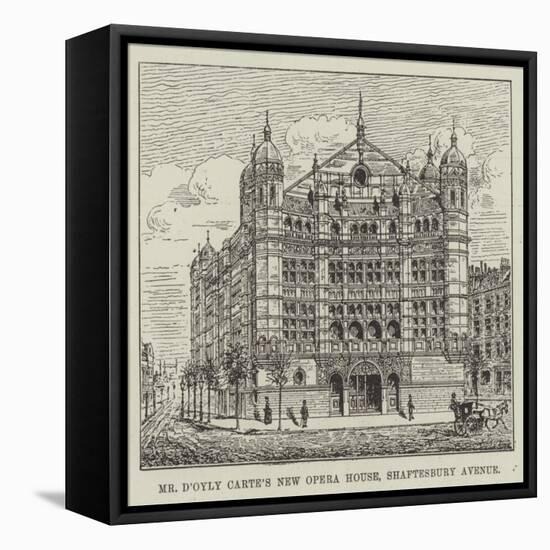 Mr D'Oyly Carte's New Opera House, Shaftesbury Avenue-null-Framed Stretched Canvas