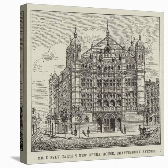 Mr D'Oyly Carte's New Opera House, Shaftesbury Avenue-null-Stretched Canvas