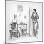 Mr. Darcy Enters a Room in Which Elizabeth Bennet is Seated at Her Writing Desk-Hugh Thomson-Mounted Photographic Print