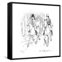 Mr. Darcy with Him', Illustration from 'Pride and Prejudice' by Jane Austen, Edition Published in?-Hugh Thomson-Framed Stretched Canvas