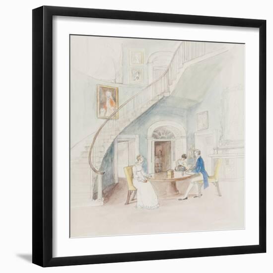 Mr Darcy Writing, 2010-Caroline Hervey-Bathurst-Framed Giclee Print