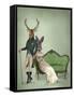 Mr Deer and Mrs Rabbit-Fab Funky-Framed Stretched Canvas