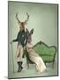 Mr Deer and Mrs Rabbit-Fab Funky-Mounted Premium Giclee Print