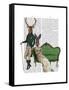 Mr Deer and Mrs Rabbit-Fab Funky-Framed Stretched Canvas