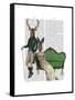 Mr Deer and Mrs Rabbit-Fab Funky-Framed Stretched Canvas