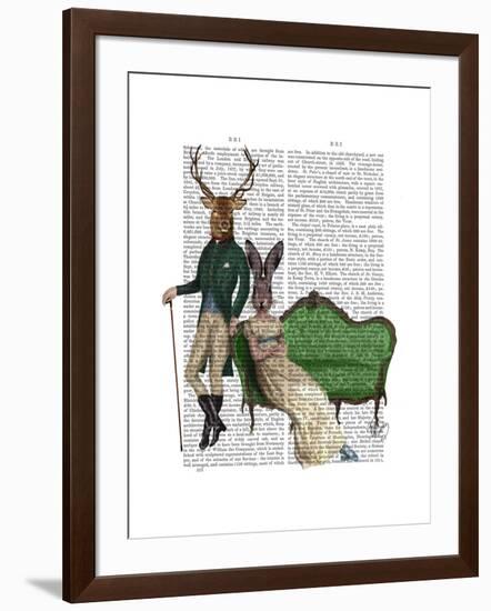 Mr Deer and Mrs Rabbit-Fab Funky-Framed Art Print