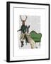 Mr Deer and Mrs Rabbit-Fab Funky-Framed Art Print