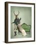 Mr Deer and Mrs Rabbit-Fab Funky-Framed Art Print