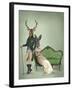 Mr Deer and Mrs Rabbit-Fab Funky-Framed Art Print