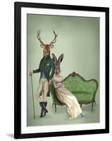 Mr Deer and Mrs Rabbit-Fab Funky-Framed Art Print