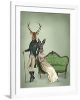 Mr Deer and Mrs Rabbit-Fab Funky-Framed Art Print