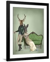 Mr Deer and Mrs Rabbit-Fab Funky-Framed Art Print