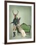 Mr Deer and Mrs Rabbit-Fab Funky-Framed Art Print