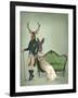 Mr Deer and Mrs Rabbit-Fab Funky-Framed Art Print