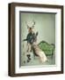 Mr Deer and Mrs Rabbit-Fab Funky-Framed Art Print