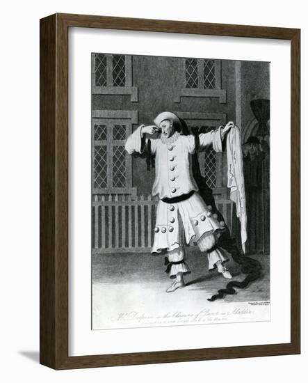 Mr Delphini in the Character of Pierot in Aladdin, 1780-1790-William Hincks-Framed Giclee Print
